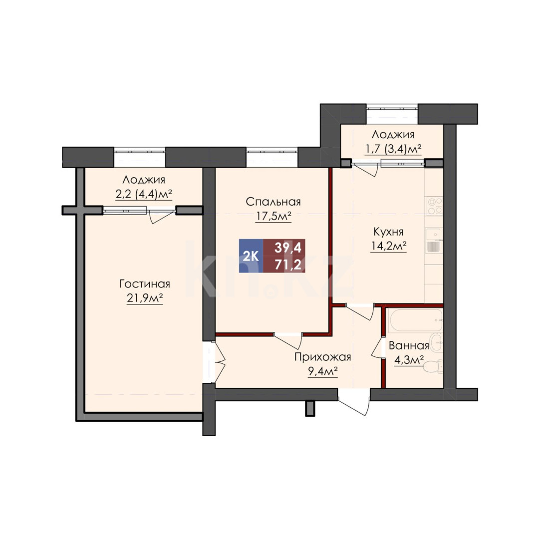 Продажа 1-комнатной квартиры 71 м в Актобе, Мангилик Ел, дом 16д за 13 172  000 ₸ - объявление 3035701 | Kn.kz