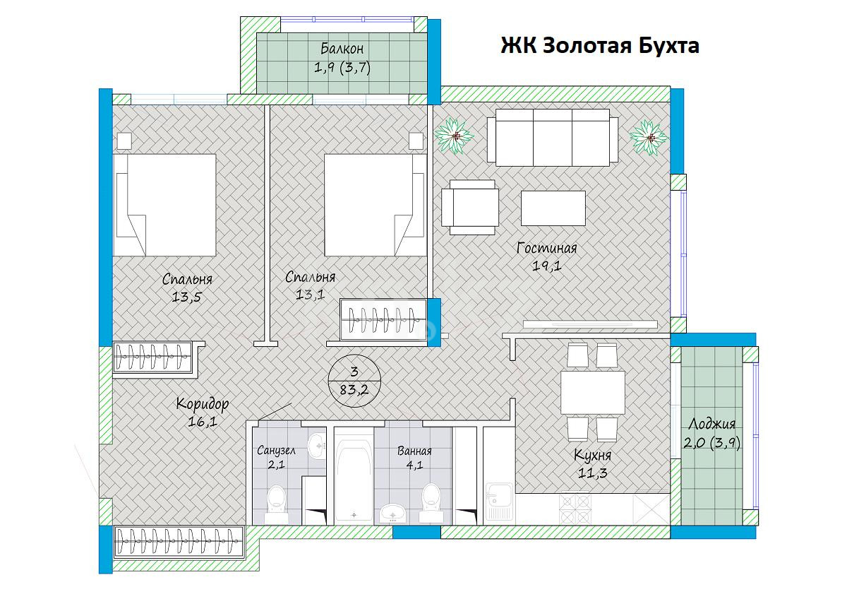 Продажа 3-комнатной квартиры 83.2 м в Усть-Каменогорске, Красина, дом 11 за  26 624 000 ₸ - объявление 3184818 | Kn.kz