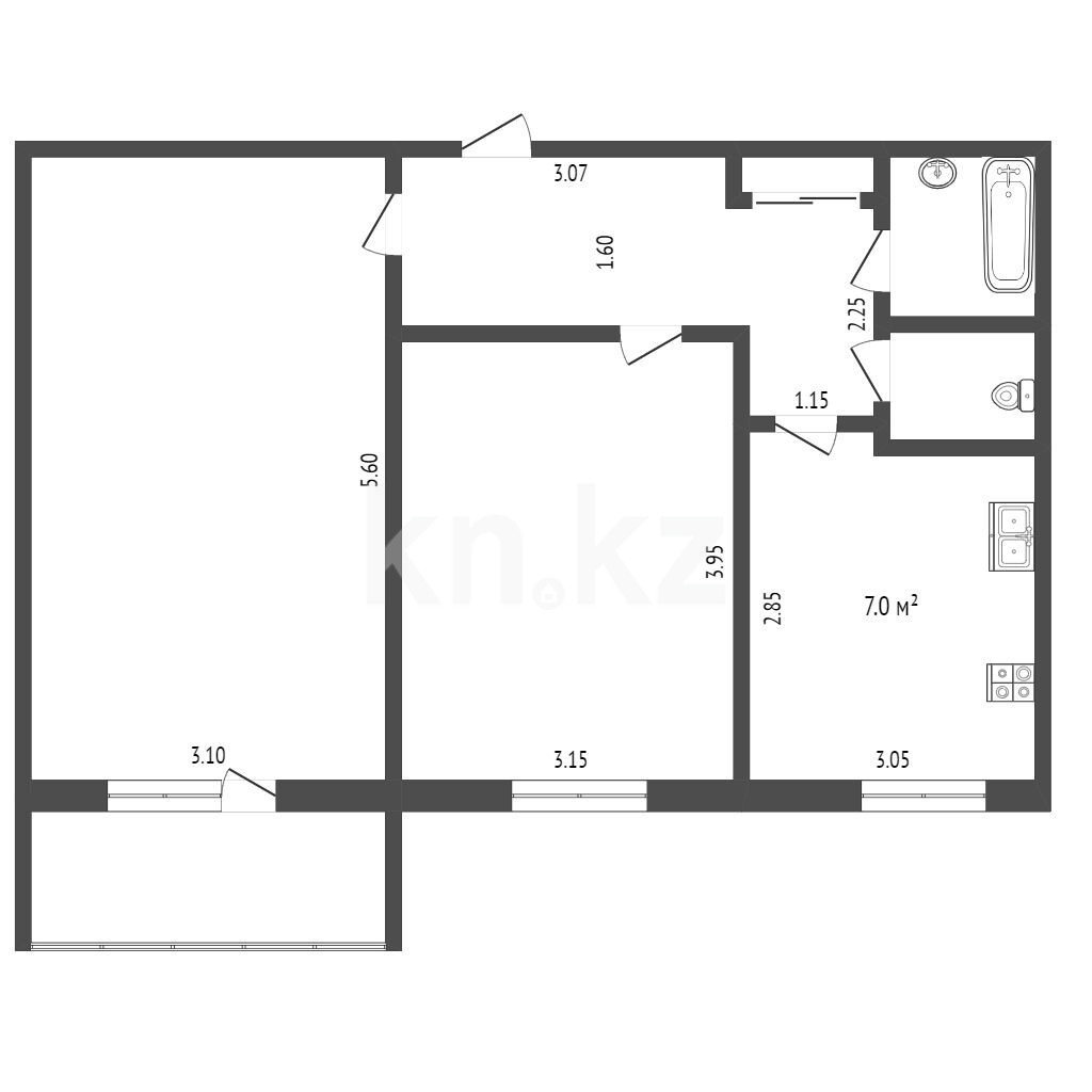 Продажа 2-комнатной квартиры 58 м в Петропавловске, Жамбыла Жабаева, дом  106 за 24 500 000 ₸ - объявление 3305566 | Kn.kz