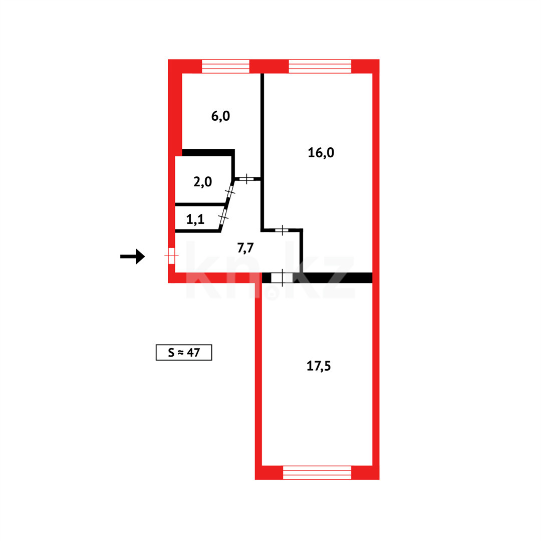 Продажа 2-комнатной квартиры 47 м в Караганде, 22 мкр-н, дом 4 за 12 800  000 ₸ - объявление 3320372 | Kn.kz