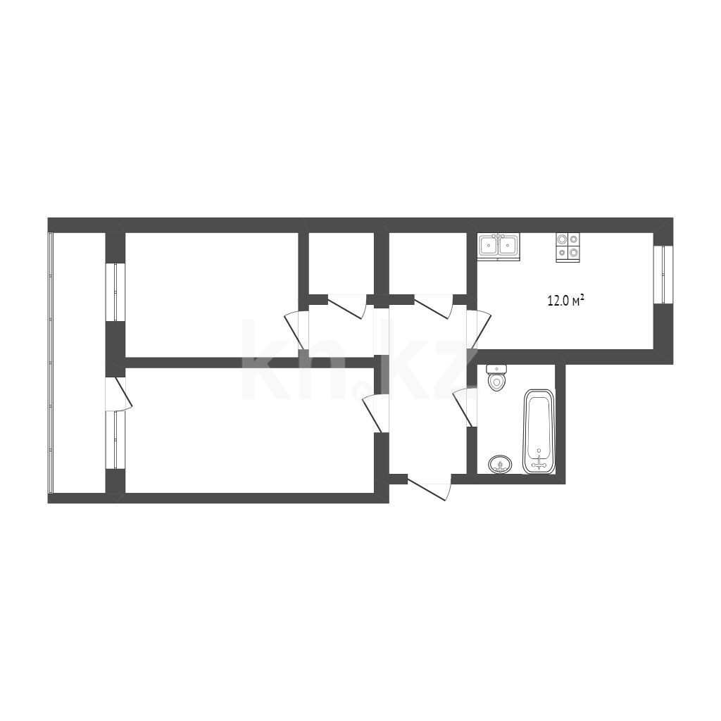 Продажа 2-комнатной квартиры 65.4 м в Петропавловске, Жамбыла Жабаева, дом  106 за 25 500 000 ₸ - объявление 3327358 | Kn.kz