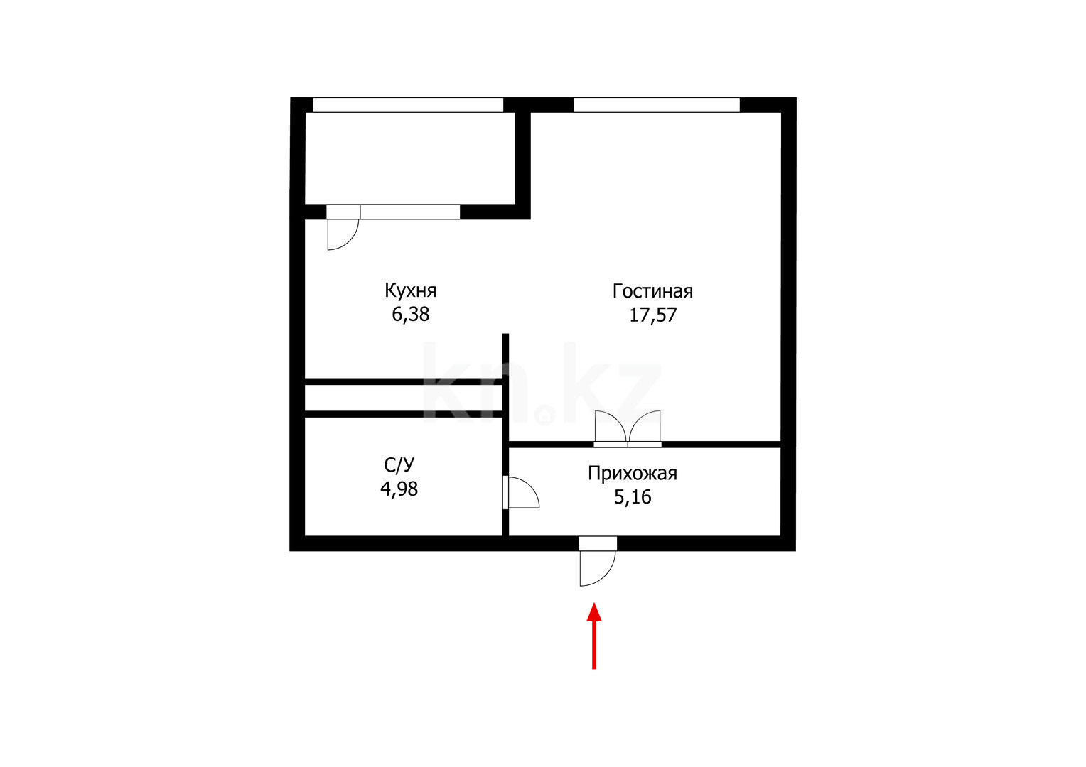 Продажа 1-комнатной квартиры 38 м в Астане, Кабанбай батыра, дом 48 за 21  350 000 ₸ - объявление 3328456 | Kn.kz