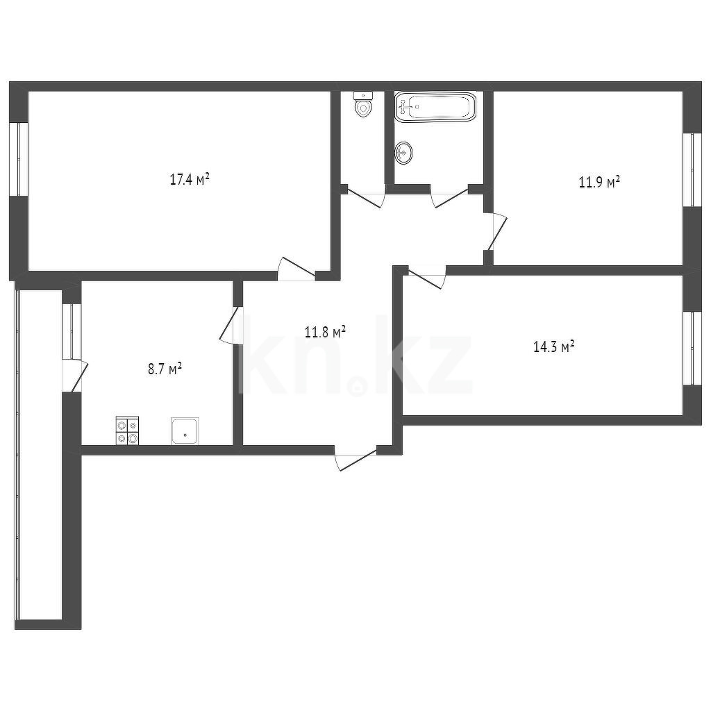 Продажа 3-комнатной квартиры 68 м в Петропавловске, Абая, дом 63 за 31 500  000 ₸ - объявление 3346830 | Kn.kz