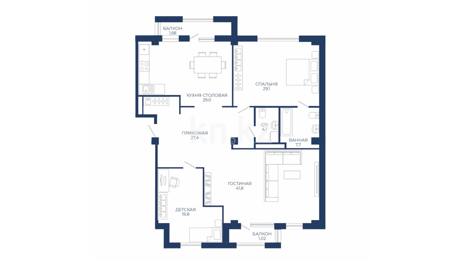 Продажа 3-комнатной квартиры 161.6 м в Астане, Акмешит, дом 19 за 111 504  000 ₸ - объявление 3361880 | Kn.kz