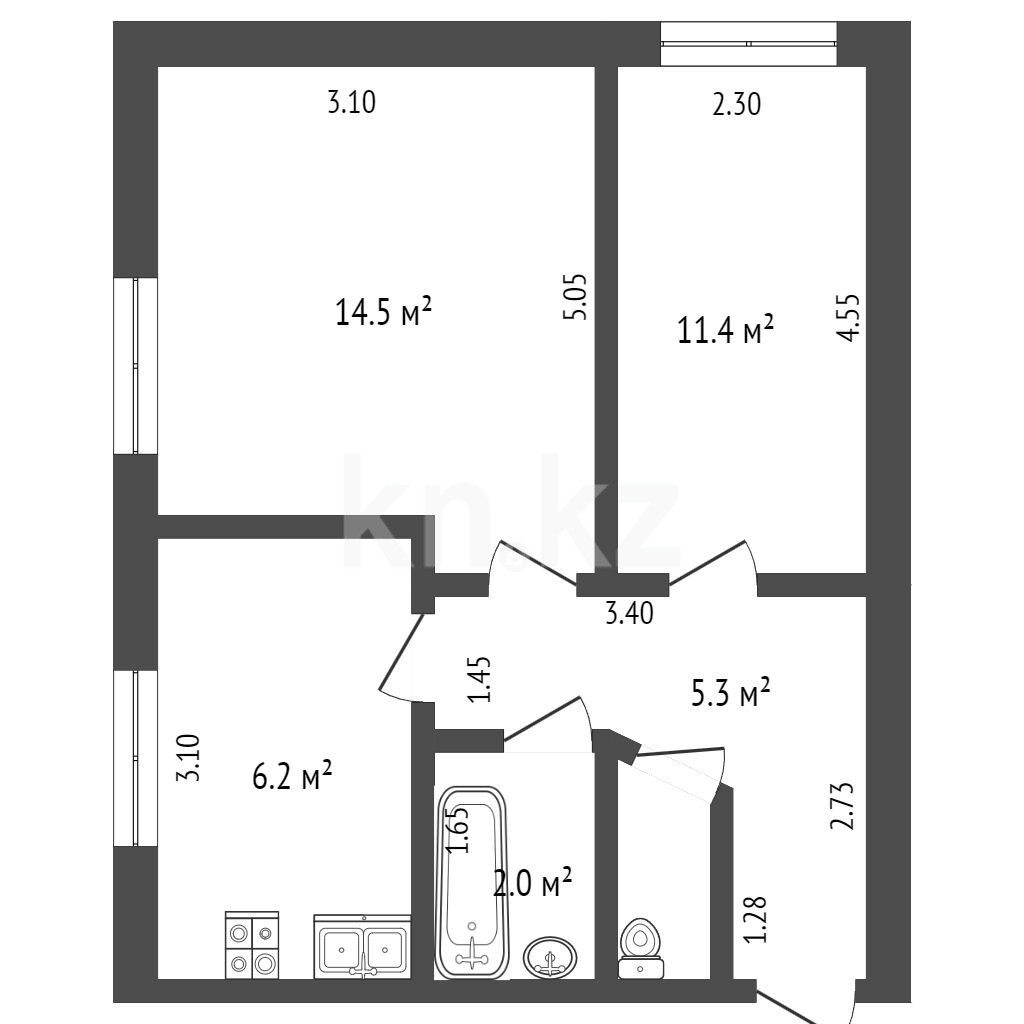 Продажа 2-комнатной квартиры 43 м в Петропавловске, Партизанская, дом 158  за 13 400 000 ₸ - объявление 3376944 | Kn.kz