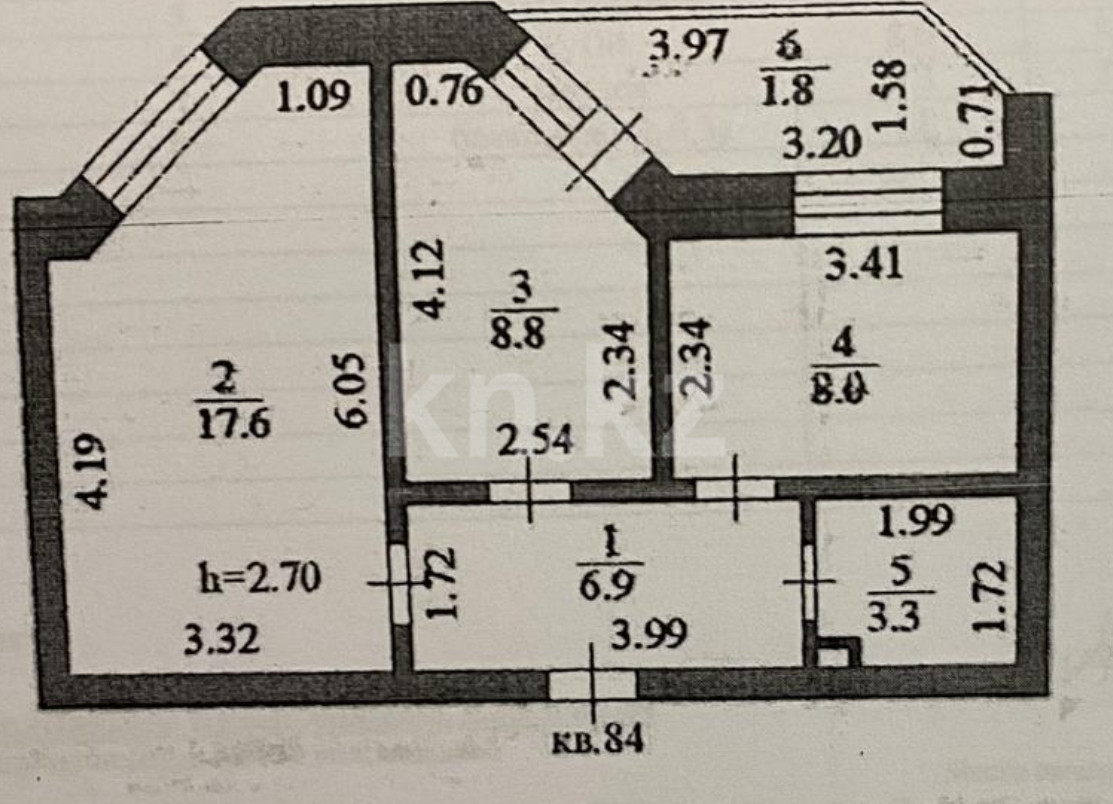 Продажа 2-комнатной квартиры 47 м в Астане, Кудайбердыулы, дом 25/3 за 21  500 000 ₸ - объявление 3379924 | Kn.kz