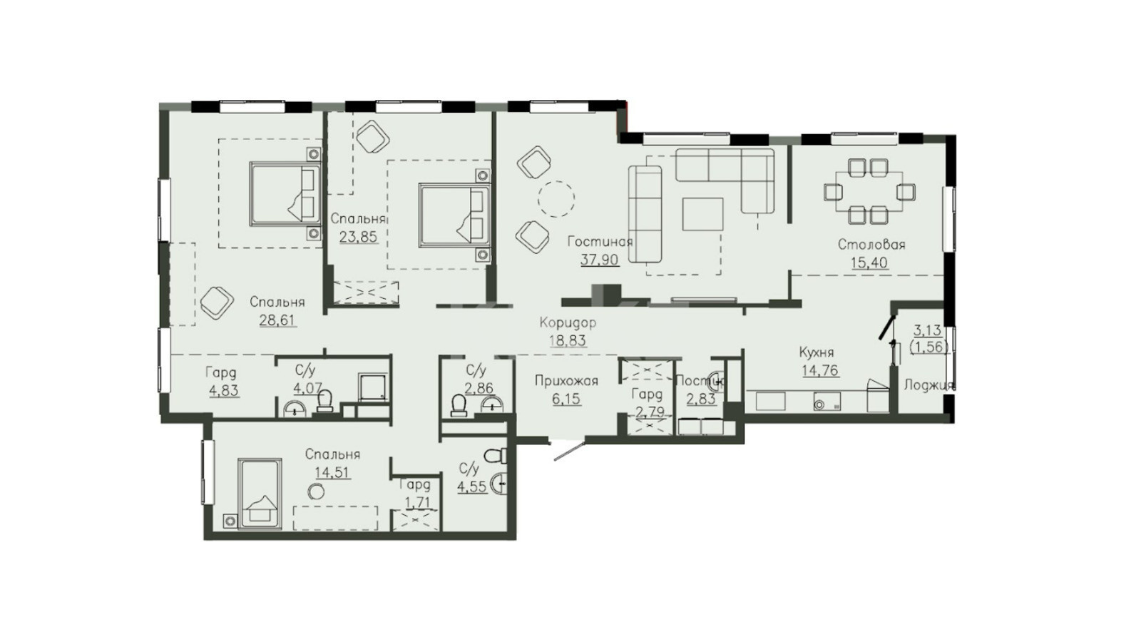 Продажа 4-комнатной квартиры 173.86 м в Астане, Мангилик Ел, дом 36 за 131  438 160 ₸ - объявление 3381009 | Kn.kz