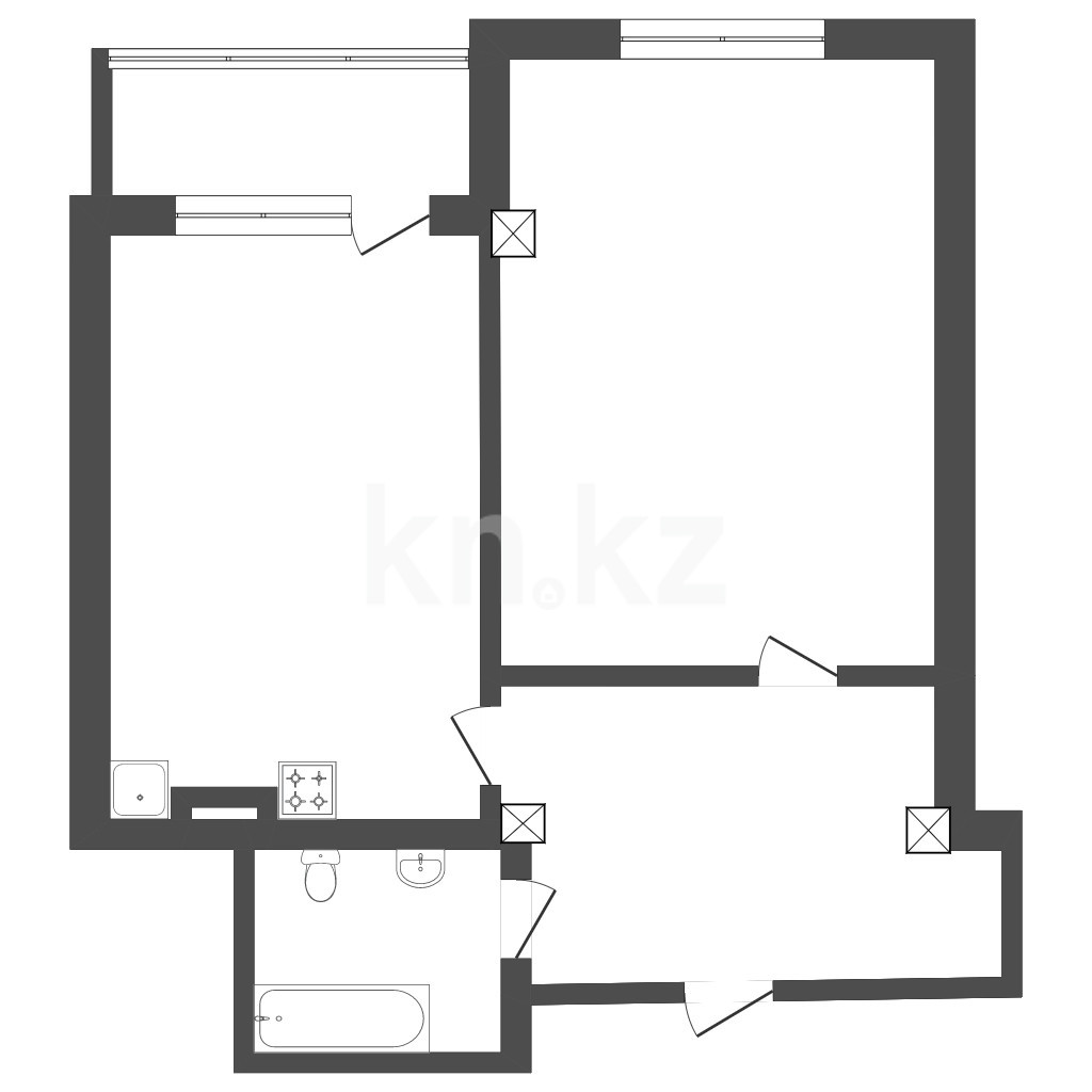 Продажа 2-комнатной квартиры 52 м в Алматы, Тараз, дом 7 за 27 000 000 ₸ -  объявление 3381179 | Kn.kz