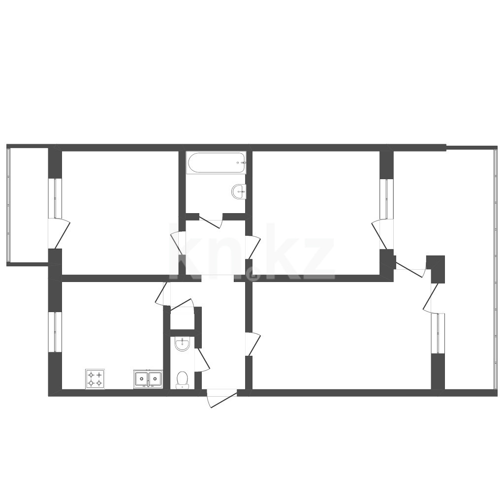 Продажа 3-комнатной квартиры 100 м в Алматы, Таугуль-2 мкр-н, дом 12 за 66  500 000 ₸ - объявление 3382217 | Kn.kz