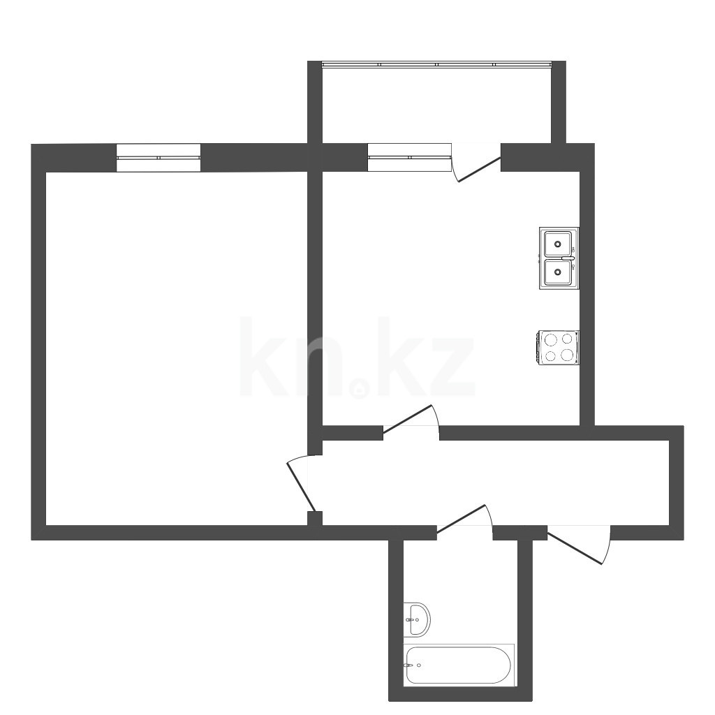 Продажа 1-комнатной квартиры 25 м в Алматы, Шугыла мкр-н, дом 340 за 16 800  000 ₸ - объявление 3384736 | Kn.kz