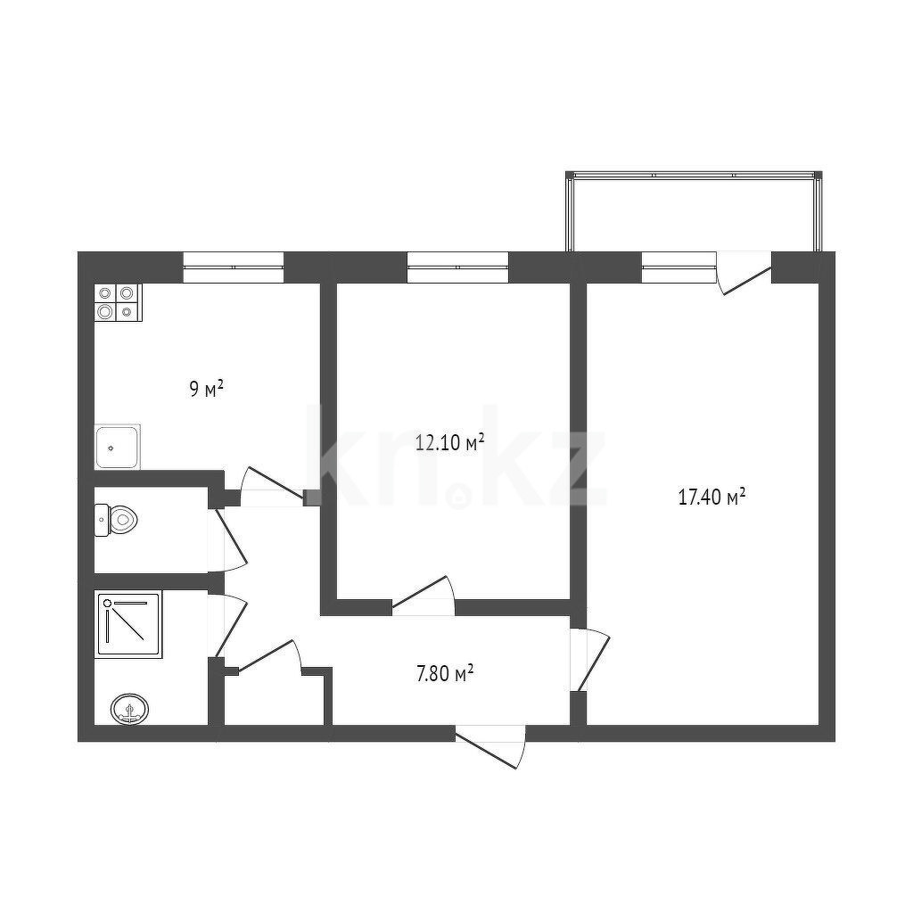 Продажа 2-комнатной квартиры 56 м в Петропавловске, Жукова, дом 21 за 22  650 000 ₸ - объявление 3387284 | Kn.kz