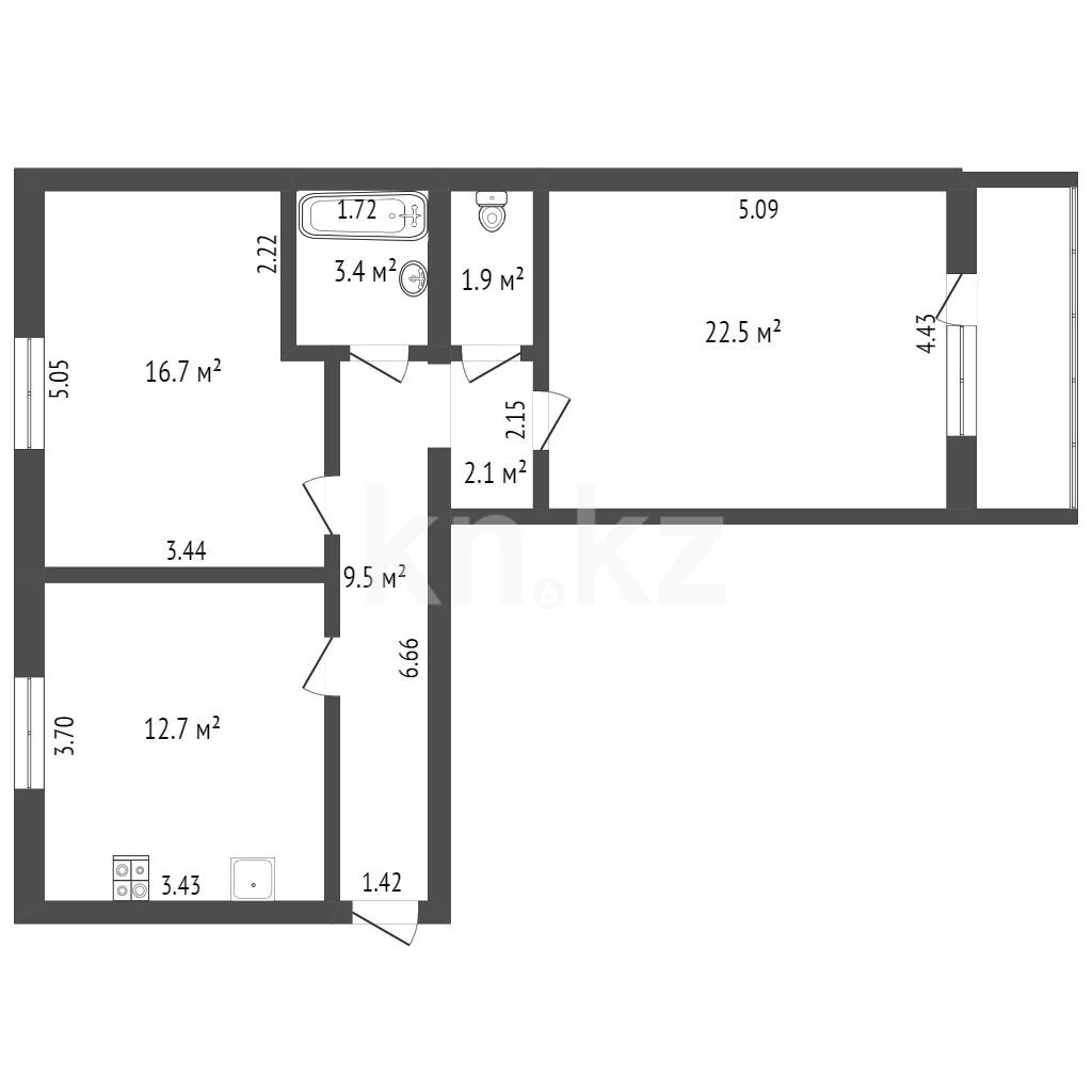 Продажа 2-комнатной квартиры 64 м в Петропавловске, Уральская, дом 30 за 26  650 000 ₸ - объявление 3387292 | Kn.kz