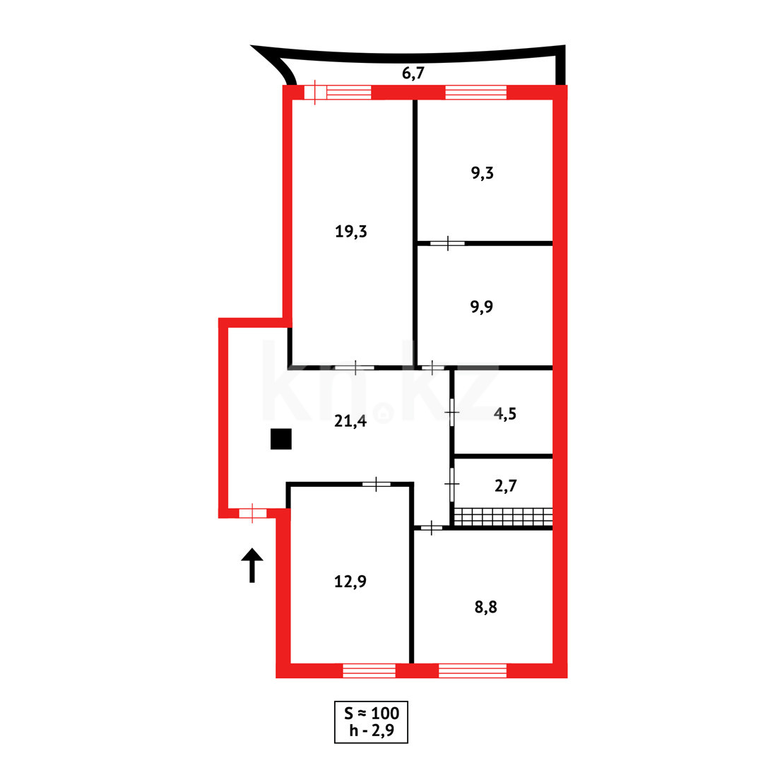 Продажа 4-комнатной квартиры 98 м в Караганде, Абая, дом 61/2 за 35 000 000  ₸ - объявление 3387672 | Kn.kz