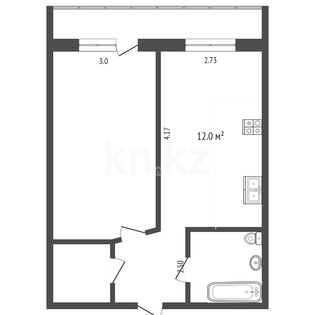 Продажа 1-комнатной квартиры 44.9 м в Петропавловске, Н.А. Семашко, дом 11  за 14 150 000 ₸ - объявление 3388675 | Kn.kz