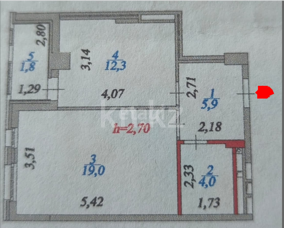 Продажа 1-комнатной квартиры 43 м в Астане, Алматы, дом 2 за 19 000 000 ₸ -  объявление 3389212 | Kn.kz