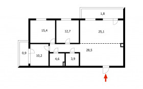 Продажа 4-комнатной квартиры, 110.15 м, Кордай, дом 87