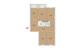 Продажа 4-комнатной квартиры, 108 м, Кубрина, дом 23