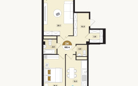 Продажа 2-комнатной квартиры, 88 м, Мангилик Ел, дом 36