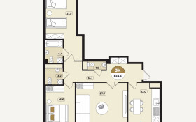 Продажа 3-комнатной квартиры, 103 м, Мангилик Ел, дом 36