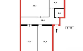 Продажа 3-комнатной квартиры, 71 м, 11 кв-л, дом 10