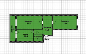 Продажа 2-комнатной квартиры, 67 м, Калдаякова, дом 26