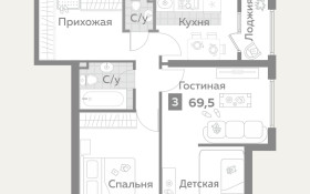 Продажа 3-комнатной квартиры, 70 м, Кайрат мкр-н, дом 303/5 - Рыскулова