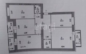 Продажа 4-комнатной квартиры, 118 м, Нажимеденова, дом 44