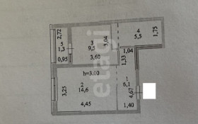 Продажа 1-комнатной квартиры, 37 м, Туран, дом 52