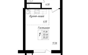 Продажа 1-комнатной квартиры, 32 м, Косшыгулулы