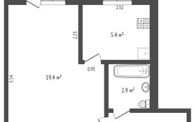 Продажа 1-комнатной квартиры, 33.1 м, Букетова, дом 18