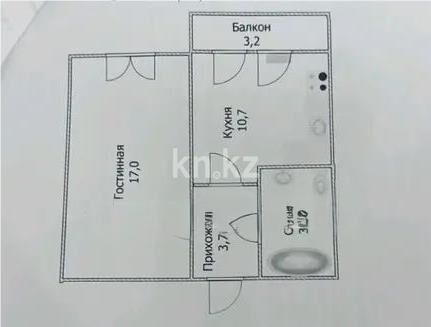 Продажа 1-комнатной квартиры, 37.2 м² - Продажа однокомнатных квартир в Астане - страница 2 фото 1 из 1