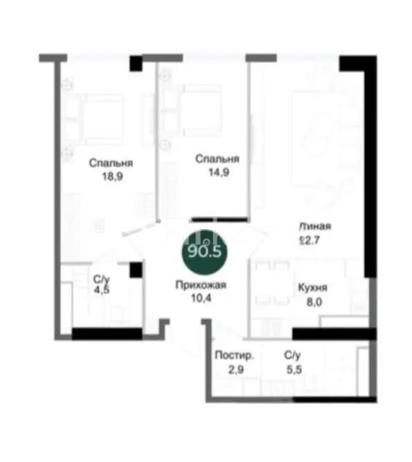 Продажа 3-комнатной квартиры, 90 м² - Продажа трехкомнатных квартир в монолитно-каркасном доме в Алматы - страница 63 фото 1 из 1
