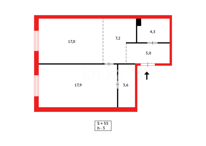 Продажа 2-комнатной квартиры, 55 м² - Продажа квартир в Казахстане фото 12 из 12