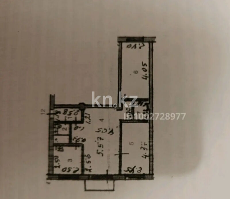 Продажа 3-комнатной квартиры, 58.2 м² - Продажа жилой и коммерческой недвижимости в Усть-Каменогорске фото 1 из 4