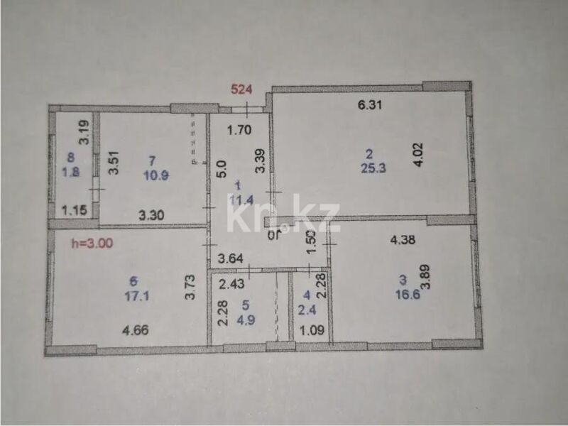 Продажа 3-комнатной квартиры, 90.4 м² - Продажа трехкомнатных квартир в р-не Сарайшык Астаны - страница 18 фото 8 из 8
