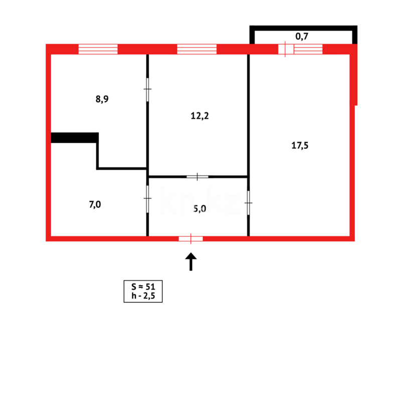 Продажа 2-комнатной квартиры, 50 м² - Продажа двухкомнатных квартир в панельном доме в Темиртау - страница 10 фото 13 из 13