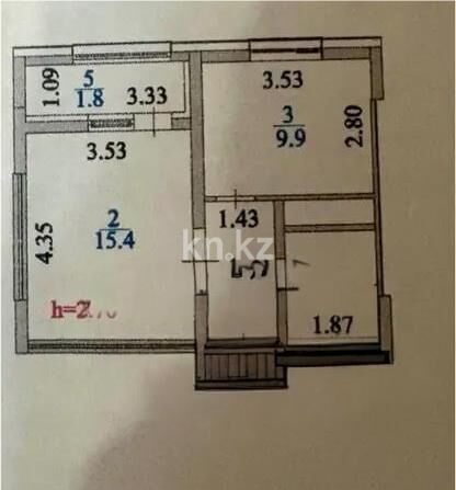 Продажа 1-комнатной квартиры, 35.2 м² - Продажа однокомнатных квартир в р-не Нура Астаны - страница 25 фото 5 из 5