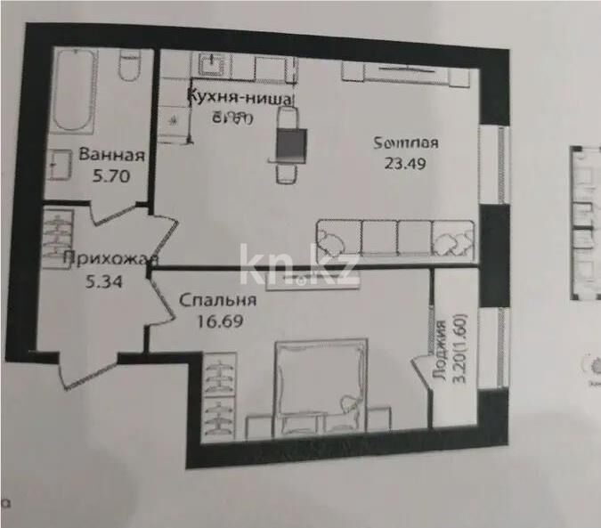 Продажа 2-комнатной квартиры, 57.71 м² - Продажа двухкомнатных квартир в р-не Сарыарка Астаны - страница 14 фото 1 из 1