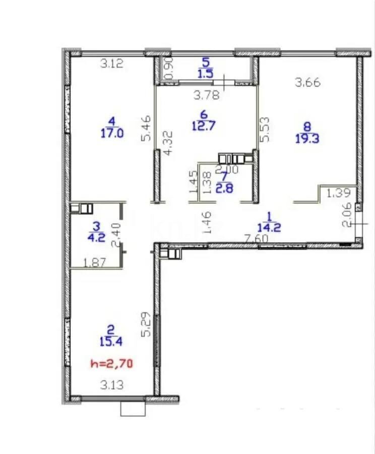 Продажа 3-комнатной квартиры, 88 м² - Продажа трехкомнатных квартир в Турксибском р-не Алматы - страница 8 фото 1 из 1