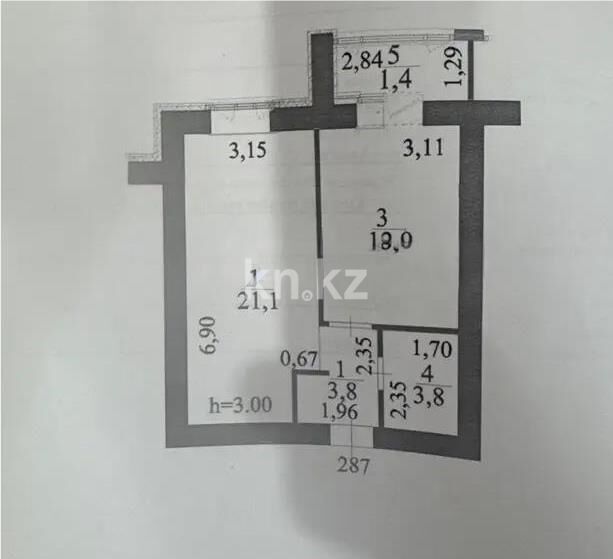 Продажа 1-комнатной квартиры, 43 м² - Продажа однокомнатных квартир в р-не Сарайшык Астаны - страница 26 фото 1 из 1