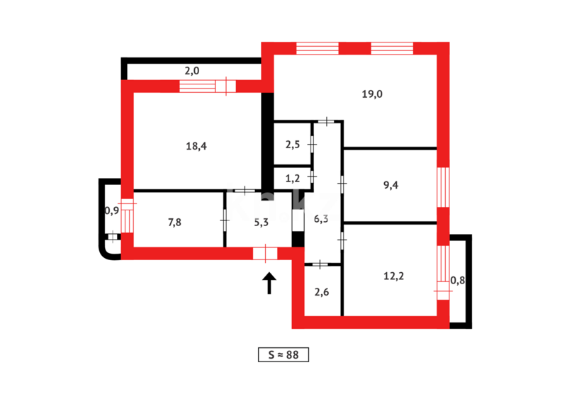 Продажа 4-комнатной квартиры, 88 м² - Продажа квартир в Михайловке Караганды - страница 2 фото 21 из 21