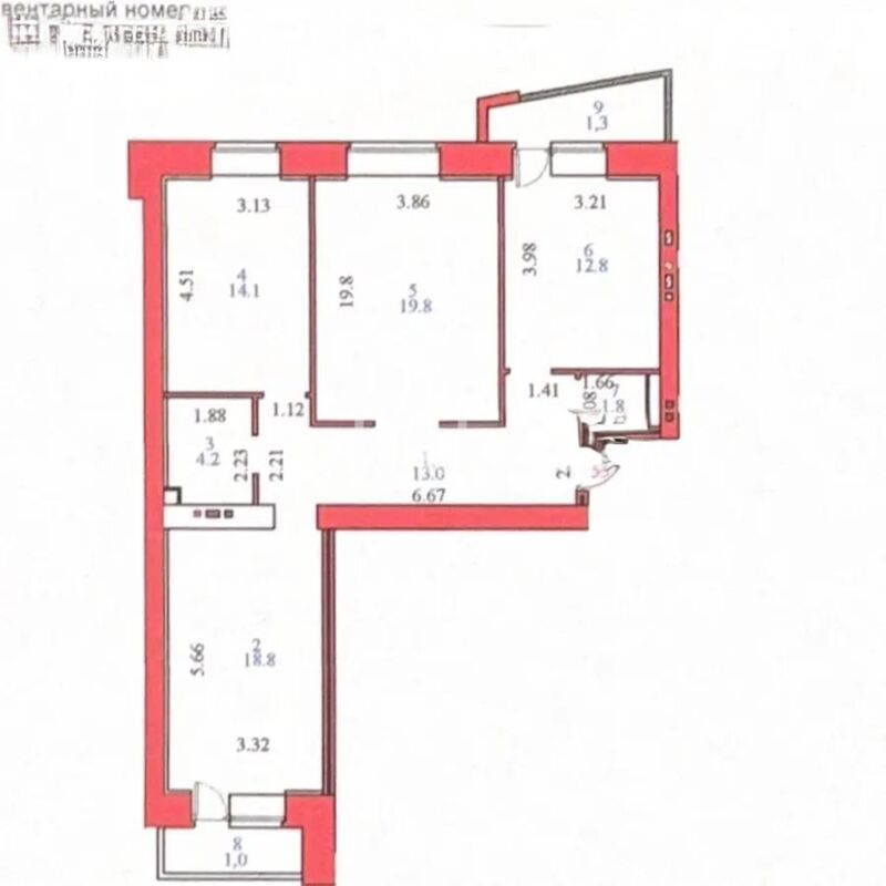Продажа 3-комнатной квартиры, 86.8 м² - Продажа трехкомнатных квартир в р-не Байконур Астаны фото 8 из 8