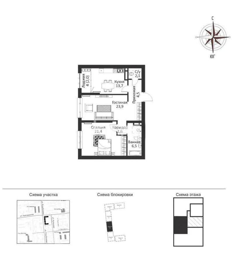 Продажа 2-комнатной квартиры, 75.7 м² - Продажа двухкомнатных квартир в монолитно-каркасном доме в Алматы - страница 130 фото 1 из 1