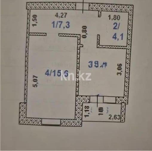 Продажа 1-комнатной квартиры, 37.8 м² - Продажа однокомнатных квартир в р-не Косшы Астаны - страница 7 фото 1 из 1