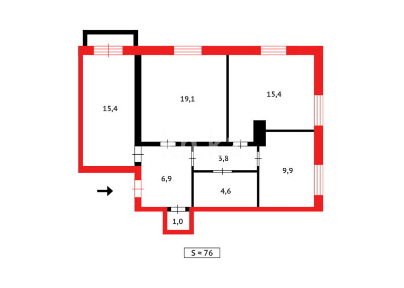 Продажа 3-комнатной квартиры, 76 м² - Продажа квартир в Пришахтинске Караганды - страница 8 фото 26 из 26