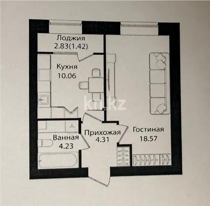 Продажа 2-комнатной квартиры, 39 м² - Продажа двухкомнатных квартир в р-не Сарыарка Астаны - страница 12 фото 1 из 1