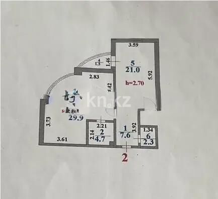 Продажа 2-комнатной квартиры, 66.8 м² - Продажа квартир от собственников в Алматы - страница 515 фото 4 из 4