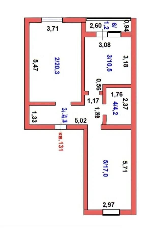 Продажа 2-комнатной квартиры, 60.6 м² - Продажа двухкомнатных квартир в кирпичном доме в Казахстане - страница 2 фото 6 из 6
