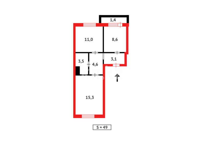 Продажа 2-комнатной квартиры, 49 м² - Продажа двухкомнатных квартир в р-не Алматы Астаны - страница 10 фото 14 из 14