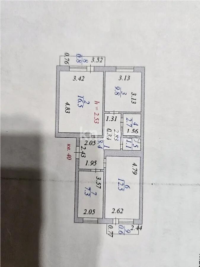 Продажа 3-комнатной квартиры, 59.7 м² - Продажа квартир в блочном доме в Астане - страница 162 фото 5 из 5